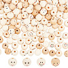 GOMAKERER 200Pcs 4 Styles Printed Wood Beads WOOD-GO0001-05-1