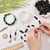   480Pcs 4 Style Dyed Natural Wood Beads WOOD-PH0002-42-5