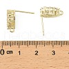 Teardrop Brass Micro Pave Clear Cubic Zirconia Stud Earring Findings KK-C107-13G-3