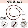 Beebeecraft 2Pcs Braided Round Leather Cord Necklace Making NJEW-BBC0001-19B-02-2