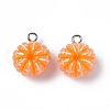 Opaque Resin Imitation Fruit Pendants RESI-G061-02-2