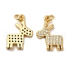 925 Sterling Silver Micro Pave Cubic Zirconia Charms STER-I010-11G-1