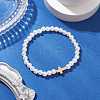 ABS Plastic Imitation Pearl Round Beads Stretch Bracelets BJEW-JB11605-03-1