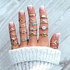 19 Styles Alloy & Resin Cuff Rings/Finger Rings Sets for Women FS-WGA4364-01-2