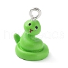 Opaque Resin Pendants X-RESI-Z014-01G-1