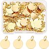 SUPERFINDINGS 100Pcs Brass Stamping Blank Tag Charms KK-FH0002-60G-1