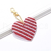 DIY Heart Keychain Diamond Painting Kits DIAM-PW0001-163-5