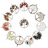 12Pcs 12 Colors Gemstone Pendants G-PH0001-33-1