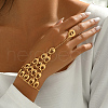 Vintage Classic Brass Teardrop Link finger Ring Bracelets for Women RG9385-4
