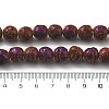 Electroplated Natural Lava Rock Beads Strands G-A251-D01-01B-4