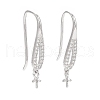 Anti-Tarnish Rhodium Plated 925 Sterling Silver Earring Hooks STER-D035-39P-1