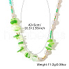 Fashionable Green Natural Stone Chip Beaded Necklaces for Women FC1774-4