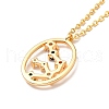 Colorful Cubic Zirconia Constellation Pendant Necklace NJEW-H166-01B-3