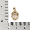Brass Micro Pave Clear Cubic Zirconia Pendants KK-M275-11G-3