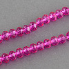 Spray Painted Glass Bead Strands X-DGLA-R030-6mm-06-1