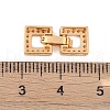 925 Sterling Silver Micro Pave Clear Cubic Zirconia Fold Over Clasps STER-P060-38G-3
