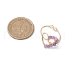 Natural Amethyst Cuff Rings RJEW-TA00206-01-3