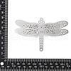 304 Stainless Steel Crystal Rhinestone 3D Insect Connector Charms STAS-H236-11B-P-3
