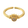Rack Plating Brass Micro Pave Cubic Zirconia Cuff Rings for Women RJEW-D079-01A-RS-4
