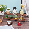 2-Tier Transparent Acrylic Minifigures Display Risers ODIS-WH0002-59-9
