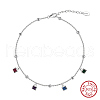 925 Sterling Silver Anklets AJEW-Z029-29P-1