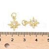 Brass Micro Pave Cubic Zirconia Charms KK-C104-14G-3