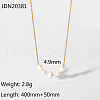 Gold Plated Stainless Steel Lock Collar Necklace with Natural Freshwater Pearl ST6721823-1