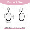 SUPERFINDINGS 7Pcs 7 Colors Oval Transparent PVC Packaging Bags DIY-FH0007-66-2