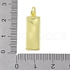 Brass Micro Pave Clear Cubic Zirconia Pendants KK-P266-06G-B-3