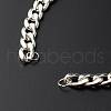 304 Stainless Steel Cuban Link Chain Bracelet AJEW-JB01014-3