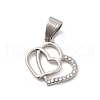 304 Stainless Steel Pendants STAS-K243-25P-1