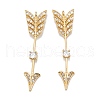 Brass Micro Pave Clear Cubic Zirconia Pendants ZIRC-P086-24G-3