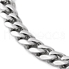304 Stainless Steel Cuban Link Chain Bracelet BJEW-C048-01P-2