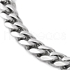 Non-Tarnish 304 Stainless Steel Cuban Link Chain Bracelet BJEW-C048-01P-2