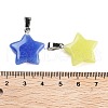 Synthetic Luminous Stone Pendants FIND-A043-02P-4