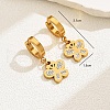 Fashionable Classic Butterfly Stainless Steel Hoop Earrings MR2941-4