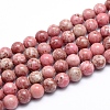 Natural Rhodonite Beads Strands G-G823-06-8mm-1