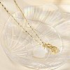 Summer Beach Natural Shell & 304 Stainless Steel Pendant Necklaces for Women NJEW-P323-01C-G-3