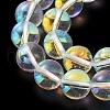 Transparent Electroplate Glass Beads Strands GLAA-T032-T8mm-C18-3