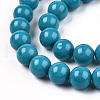 Opaque Solid Color Glass Beads Strands X-GLAA-T032-P8mm-13-3