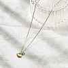 925 Sterling Silver Micro Pave Cubic Zirconia Pendant Necklaces for Women NJEW-V007-01G-2