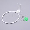 Metal Wall Mounted Bracket Planter Hook Flower Pot Ring For Indoors Balcony  Ring Holder Flower Planter AJEW-WH0120-41A-1