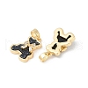 Brass Micro Pave Clear Cubic Zirconia Pendants KK-R213-04G-2