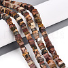 Natural Polychrome Jasper/Picasso Stone/Picasso Jasper Beads Strands G-T140-53-1