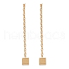 Brass Tassel Stud Earrings EJEW-D321-01G-4