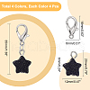 CHGCRAFT 16Pcs 4 Colors Star Gemstone Pendant Decoration HJEW-CA0001-22-2