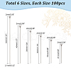   600Pcs 6 Styles 304 Stainless Steel Ball Head Pins STAS-PH0005-49-2