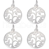 Beebeecraft 4Pcs 925 Sterling Silver Pendants STER-BBC0005-47S-1
