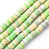 Handmade Polymer Clay Beads Strands CLAY-R089-6mm-T02B-12-1