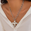 Alloy & Imitation Pearl Cross Pendant Necklaces for Women FS-WG9EBF4-02-2
